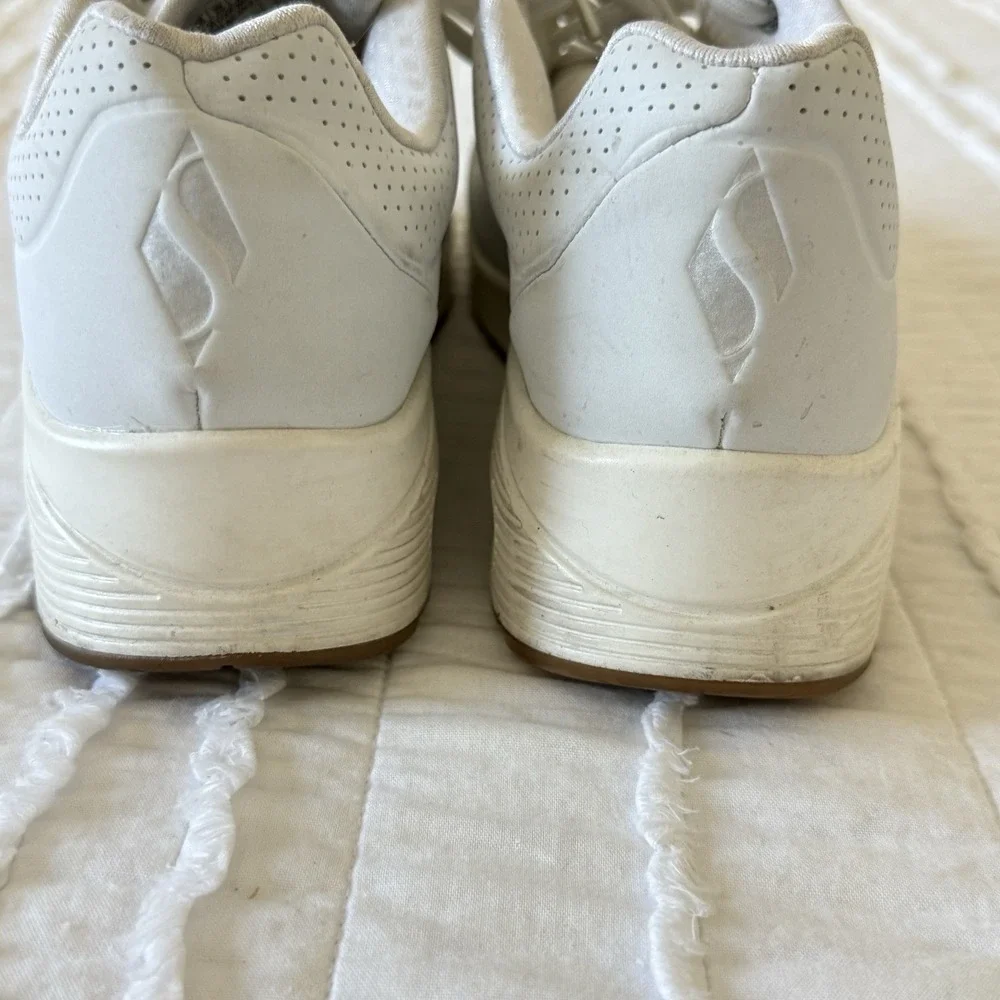 Skechers Uno Stand On Air White Sneakers Trainers Shoes 73690 Women's Size‎ 8